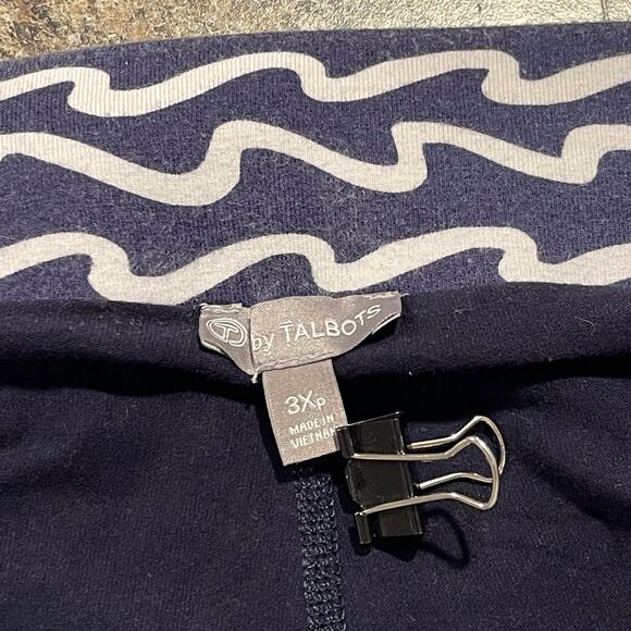 T by Talbots Womens Skort Skirt Athletic Elastic Waist Pockets Blue 3X Petite EF - Picture 2 of 5